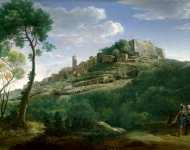 Hendrik Frans van Lint - A Landscape with an Italian Hill Town